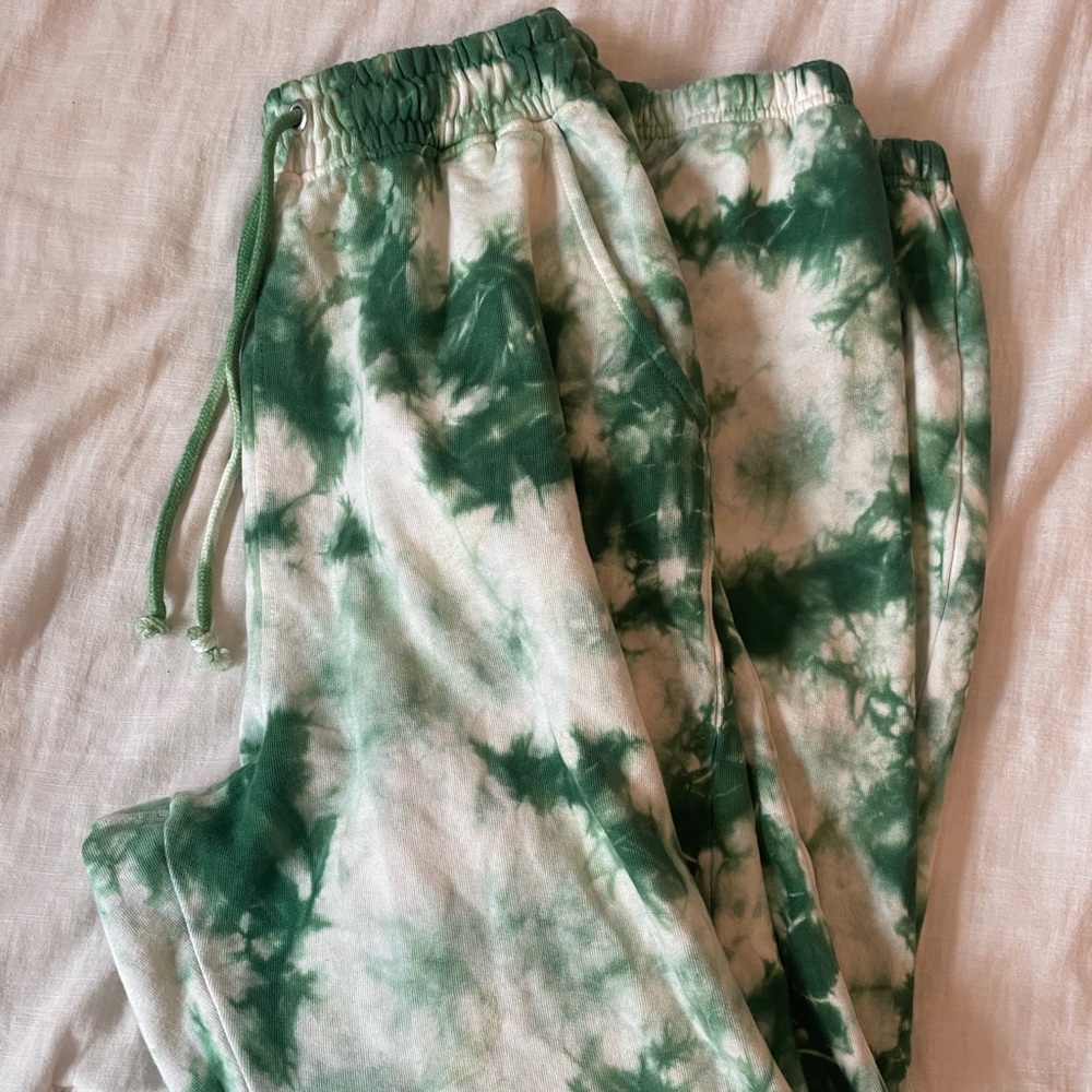Green Tie-Dye Women's Pants